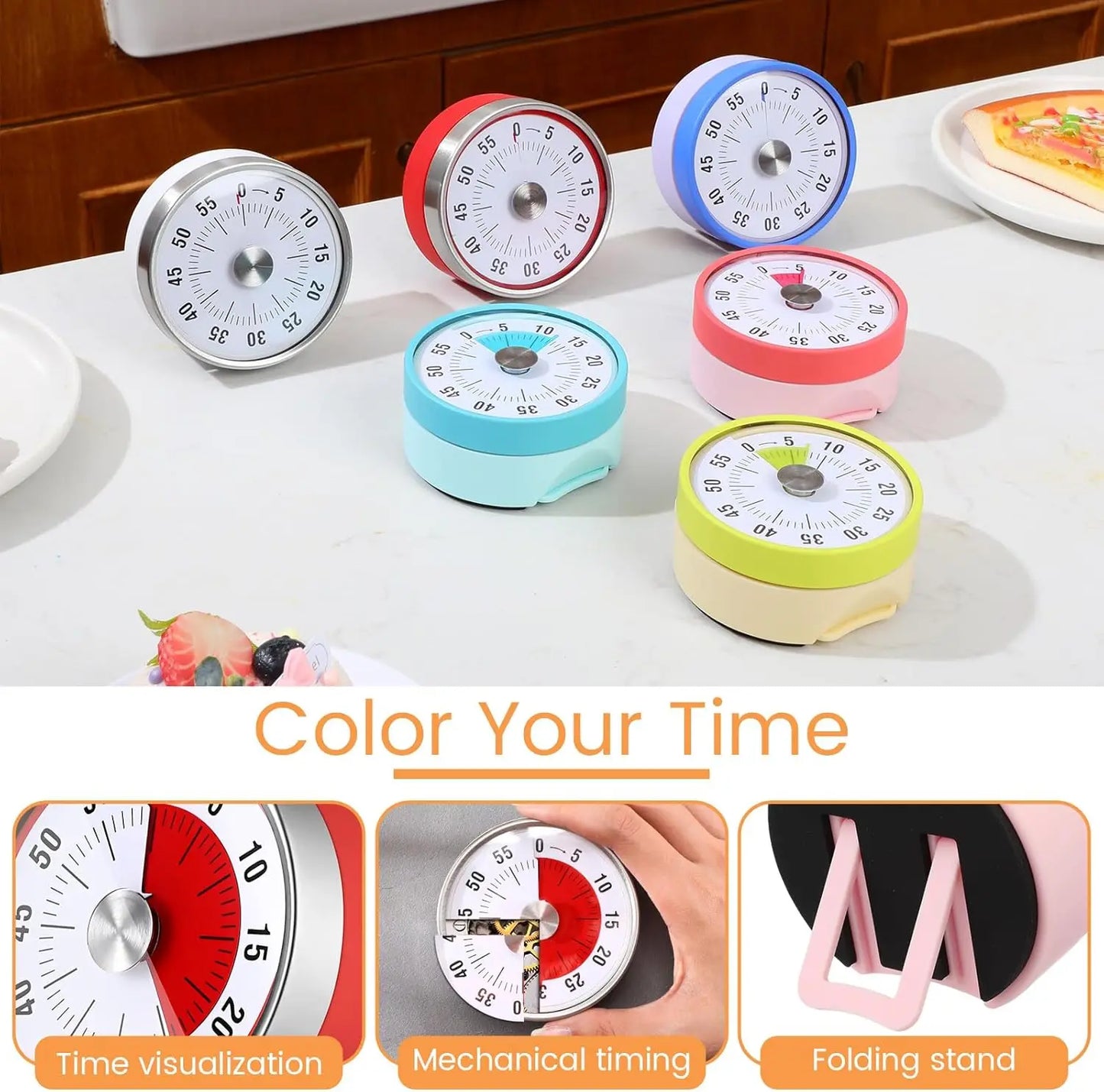 60 Minute Visual Timers Mechanical Desk Countdown