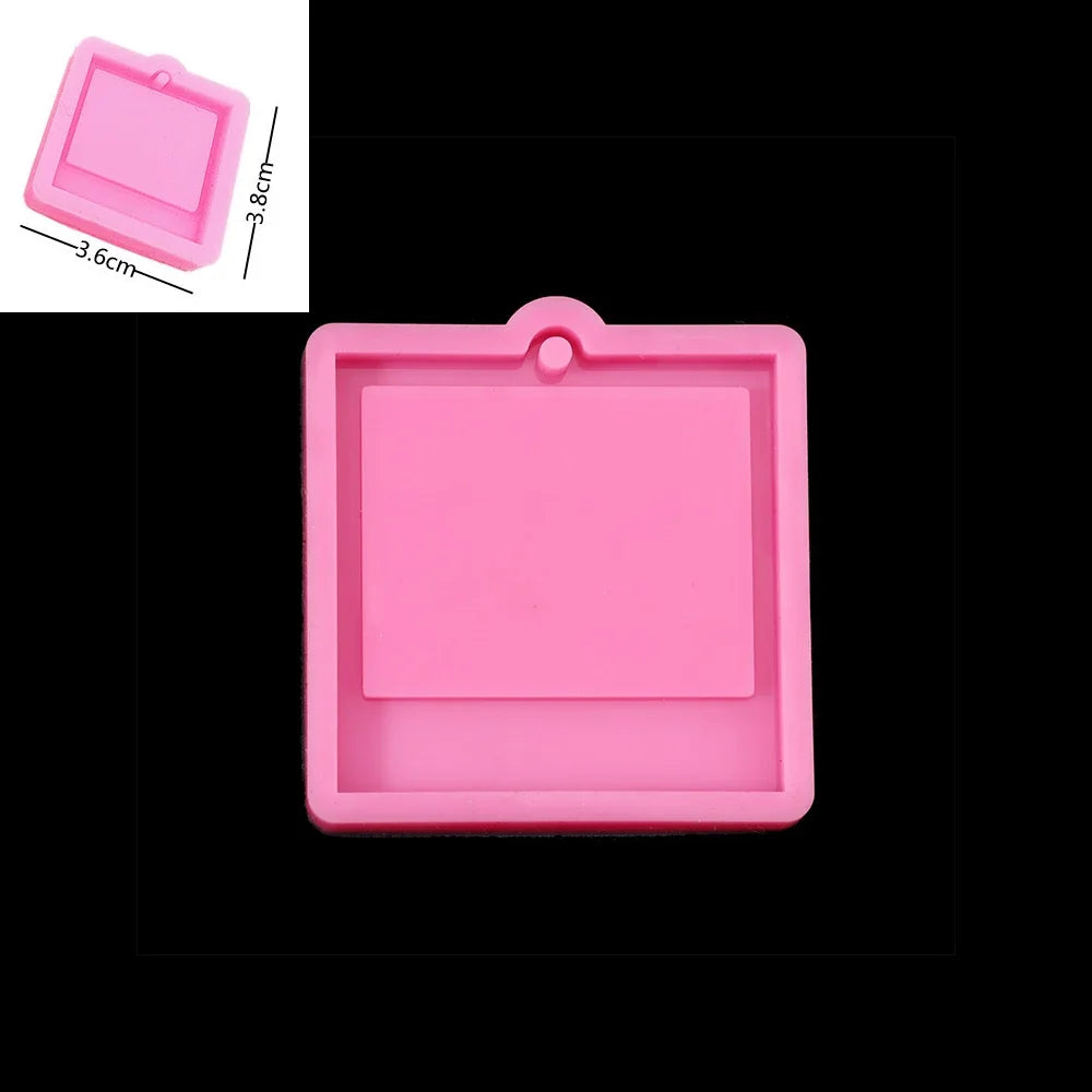 Photo Frame Epoxy Resin Keychain