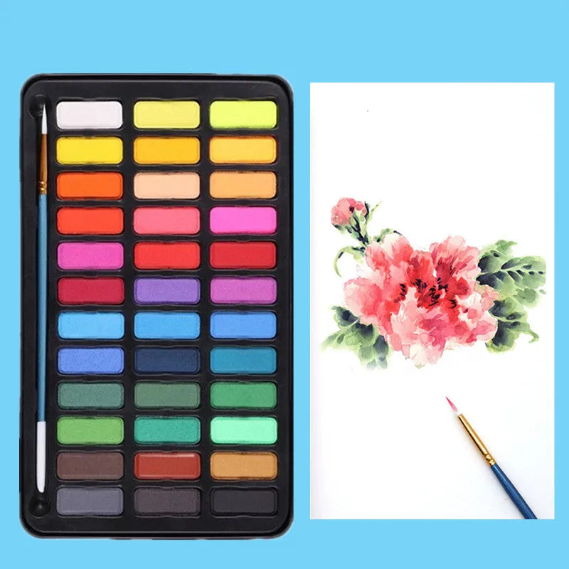 Professional Watercolors Set 24/36 Colors Pigment