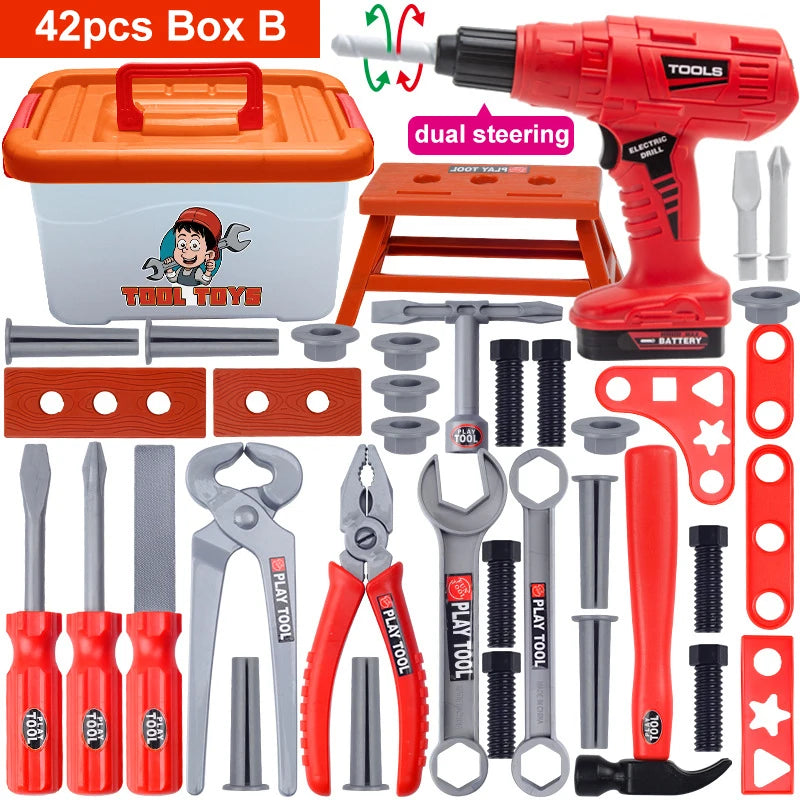 Power Construction Tool Set with Electric for kids