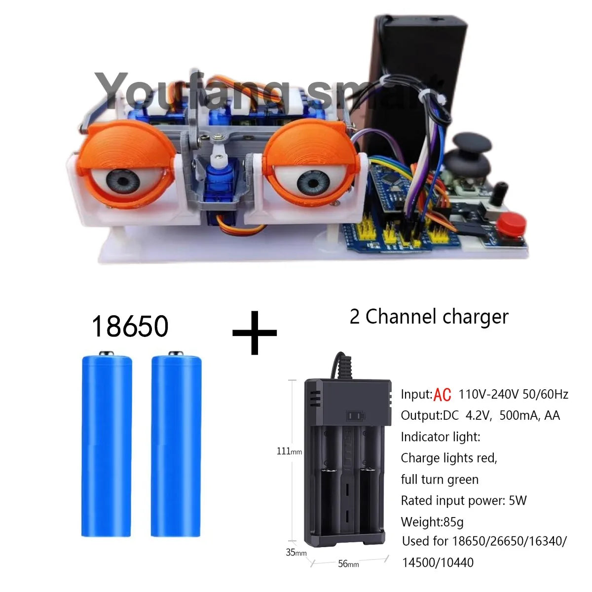 SG90 Servo Joystick Control Animatronic Eyes