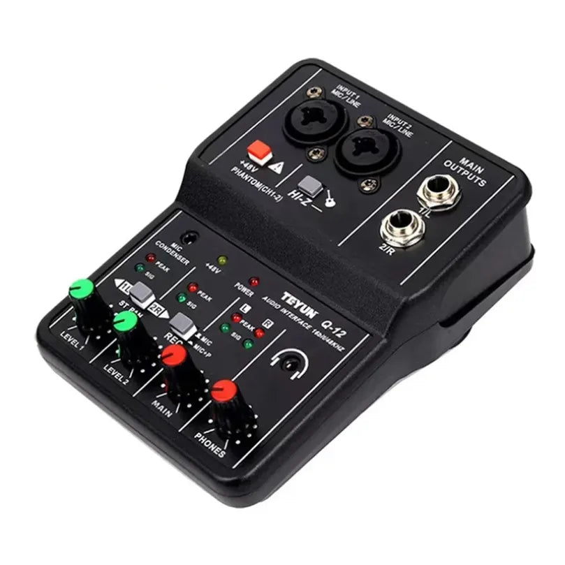 2 Channels Console Mini USB MIXER