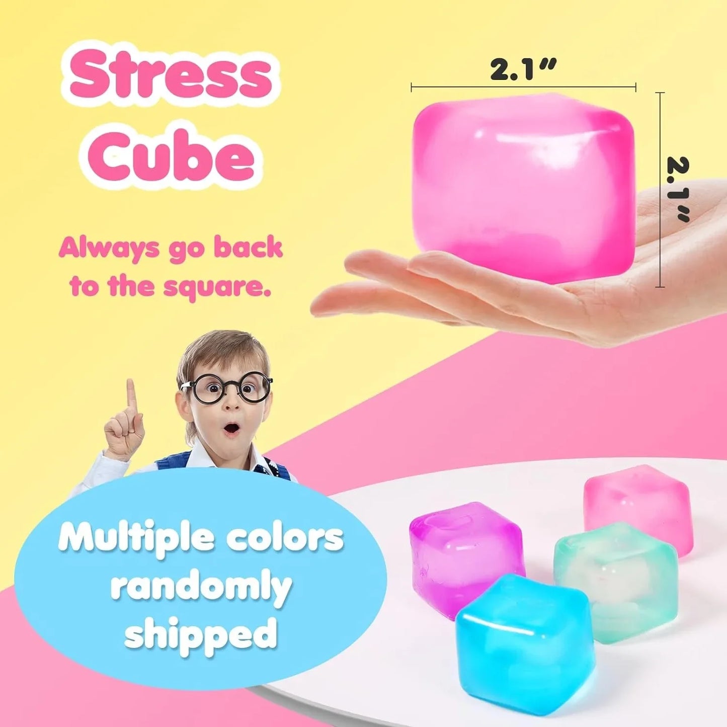 Gel Ice Cube Square Toys Stress Relief Sensory Toy