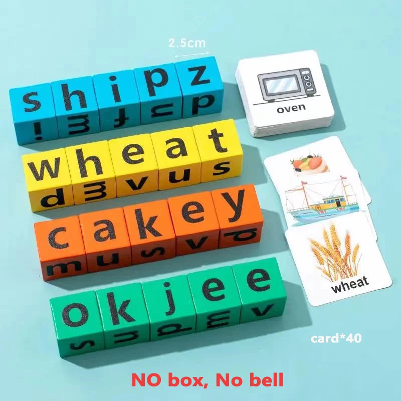 Children's English wooden Card Montessori