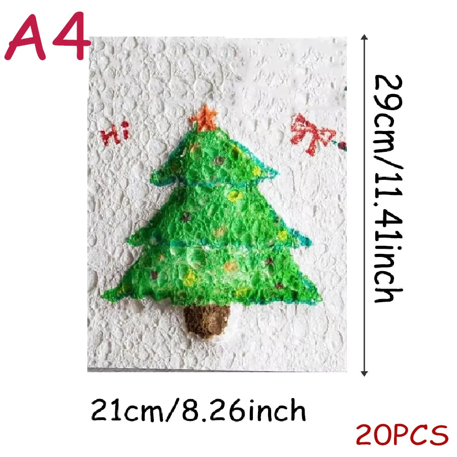 10/100Pcs 3D Drawing Magic Canvas Sponge