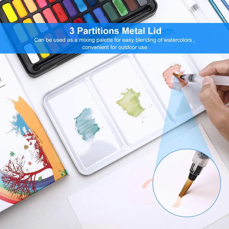 Professional Watercolors Set 24/36 Colors Pigment