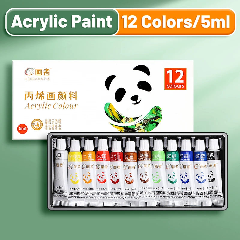 Acrylic Paint Set 12/18/24 Colors 5ml/0.17ozk