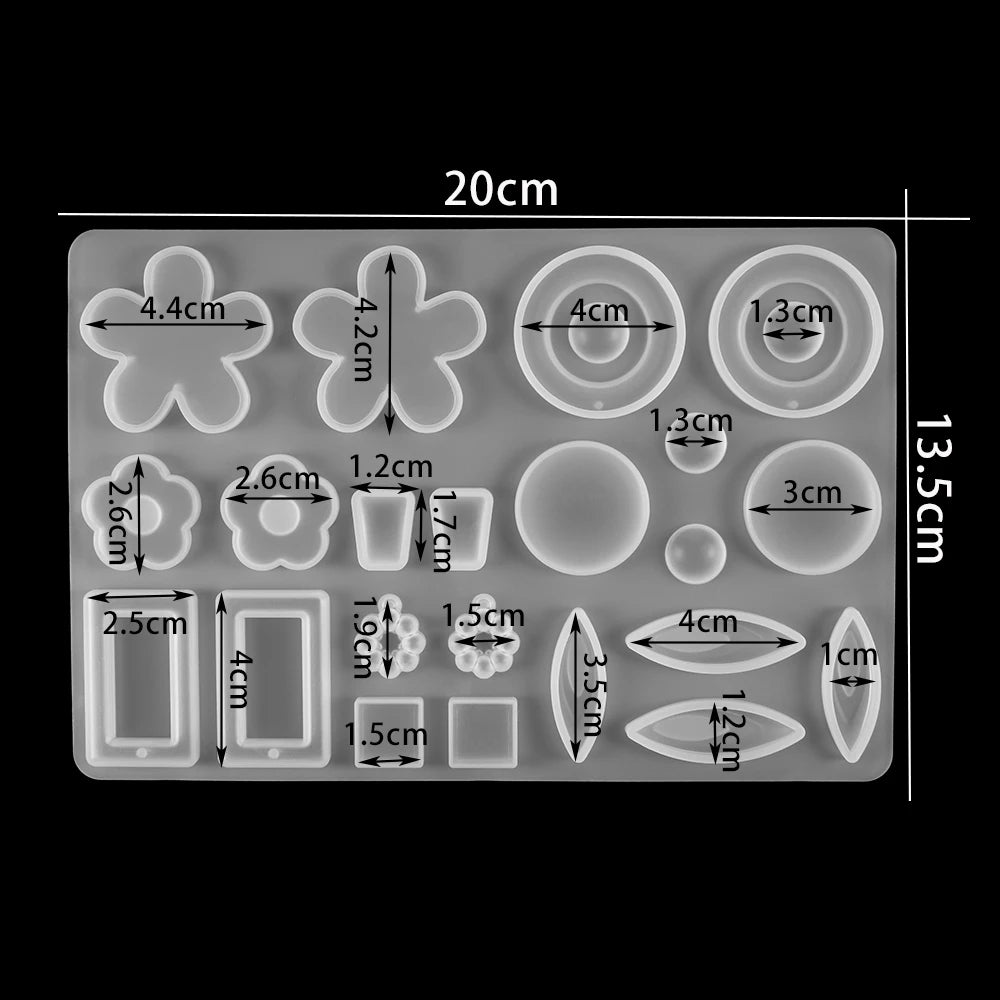 Earring Pendant Silicone Mold Epoxy Resin Jewelry Making Molds