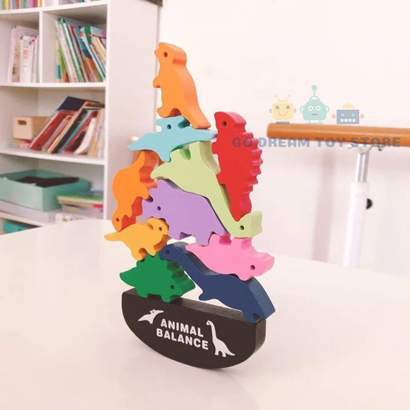 Wooden Montessori Balance Blocks Toys