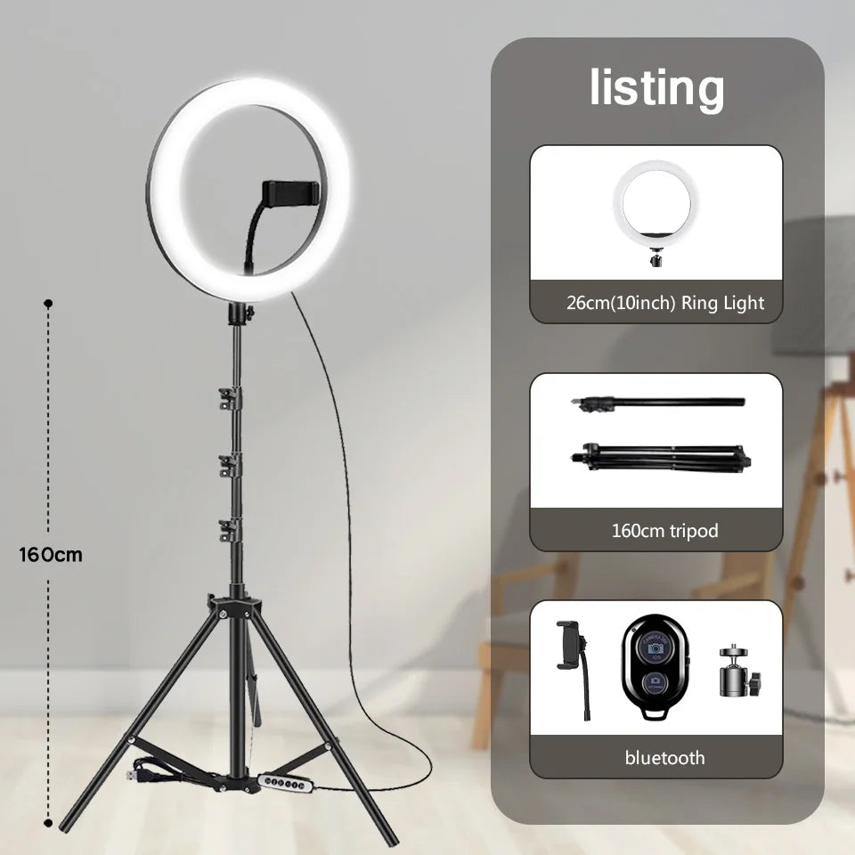 10" 26cm LED Selfie Ring Light