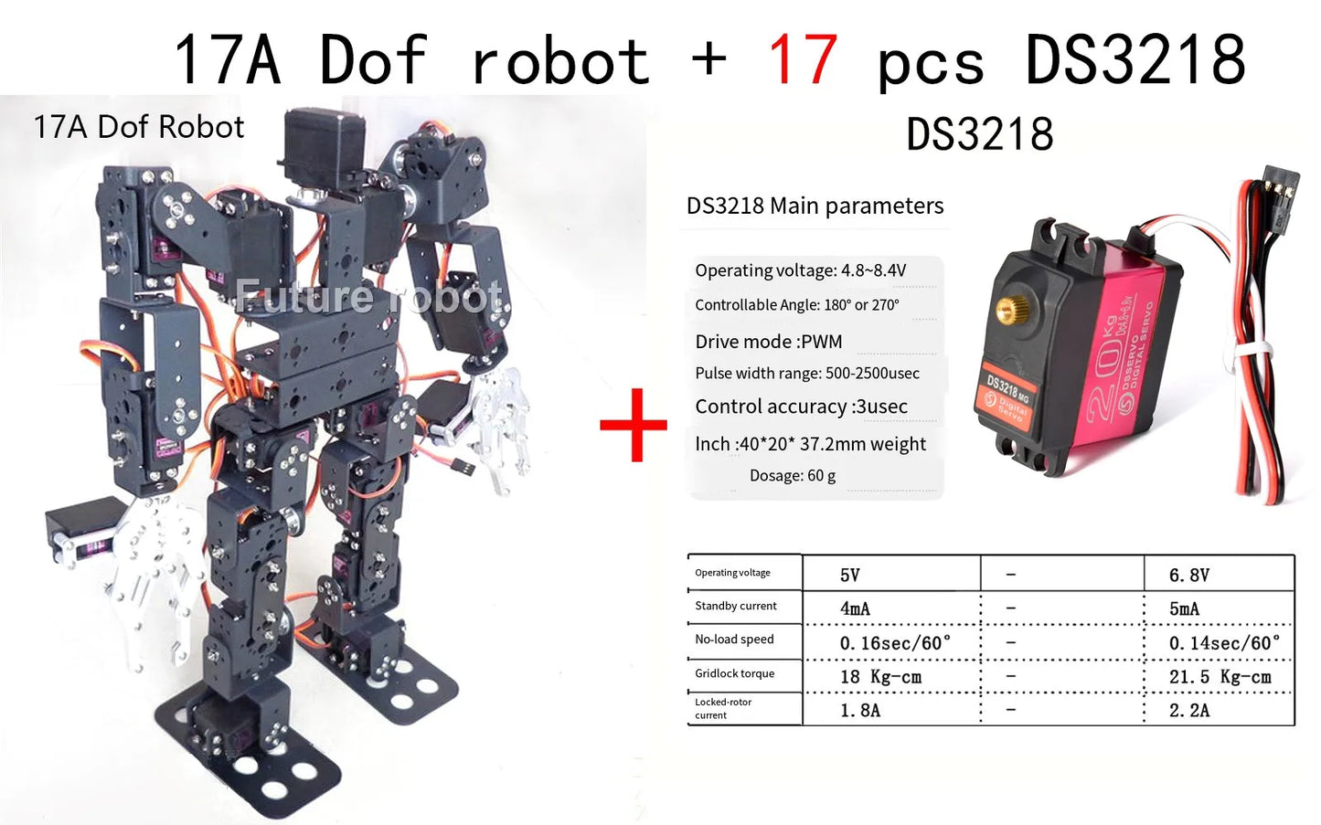 New 17 Dof Humanoid Robot