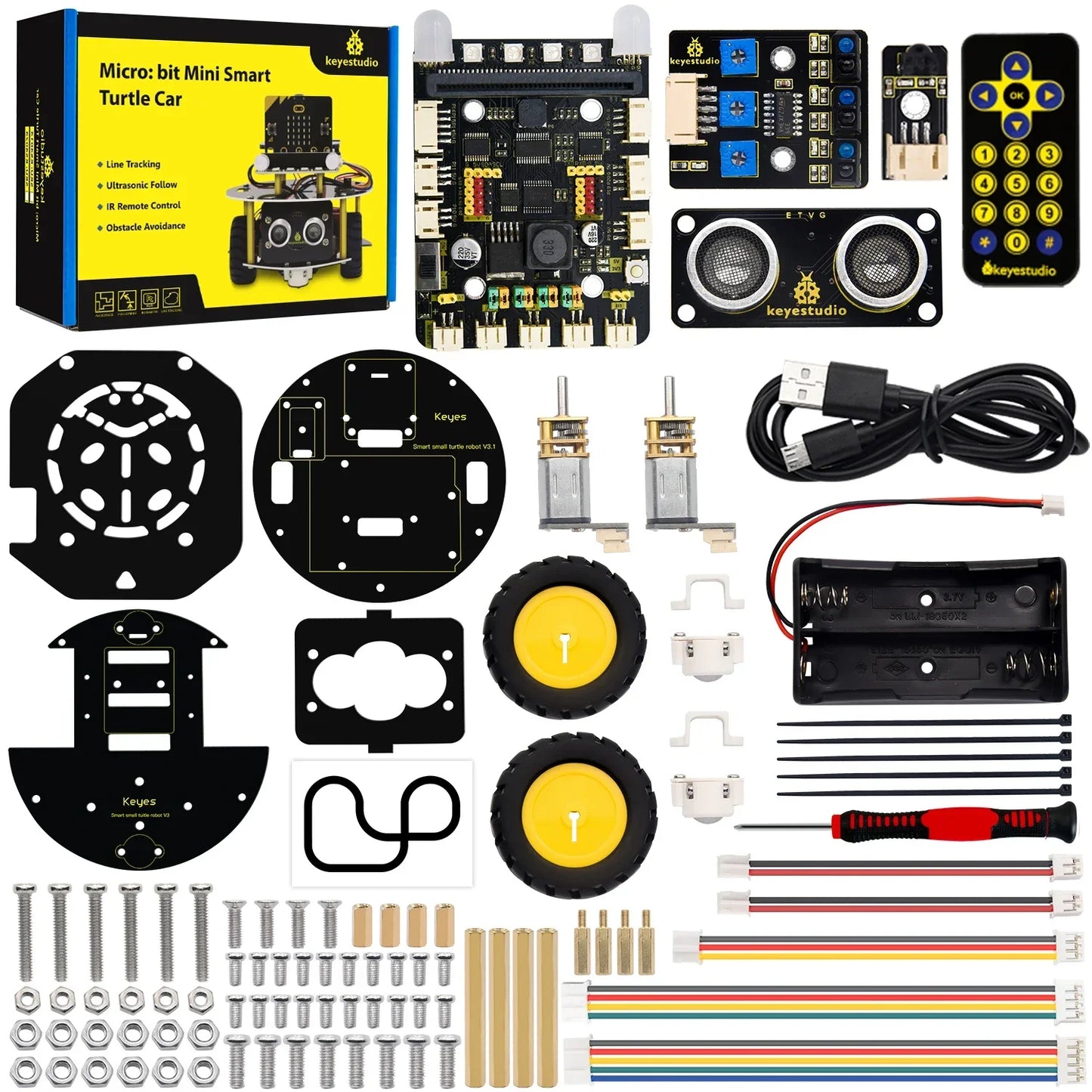 Keyestudio Micro:Bit V2 Robot Car