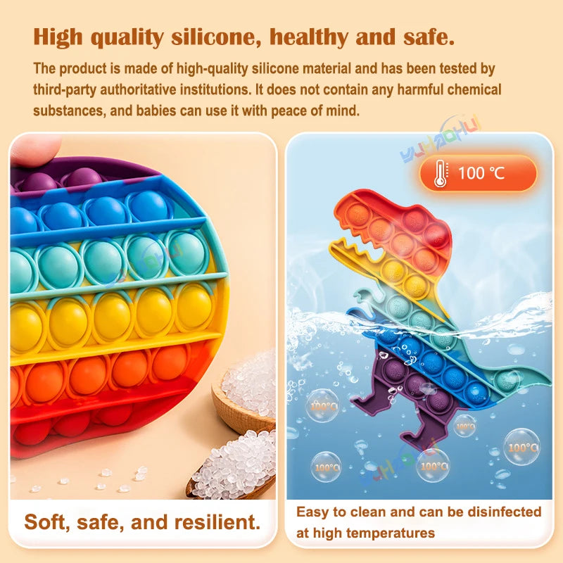 Rainbow Pop Push Bubblle Fidget