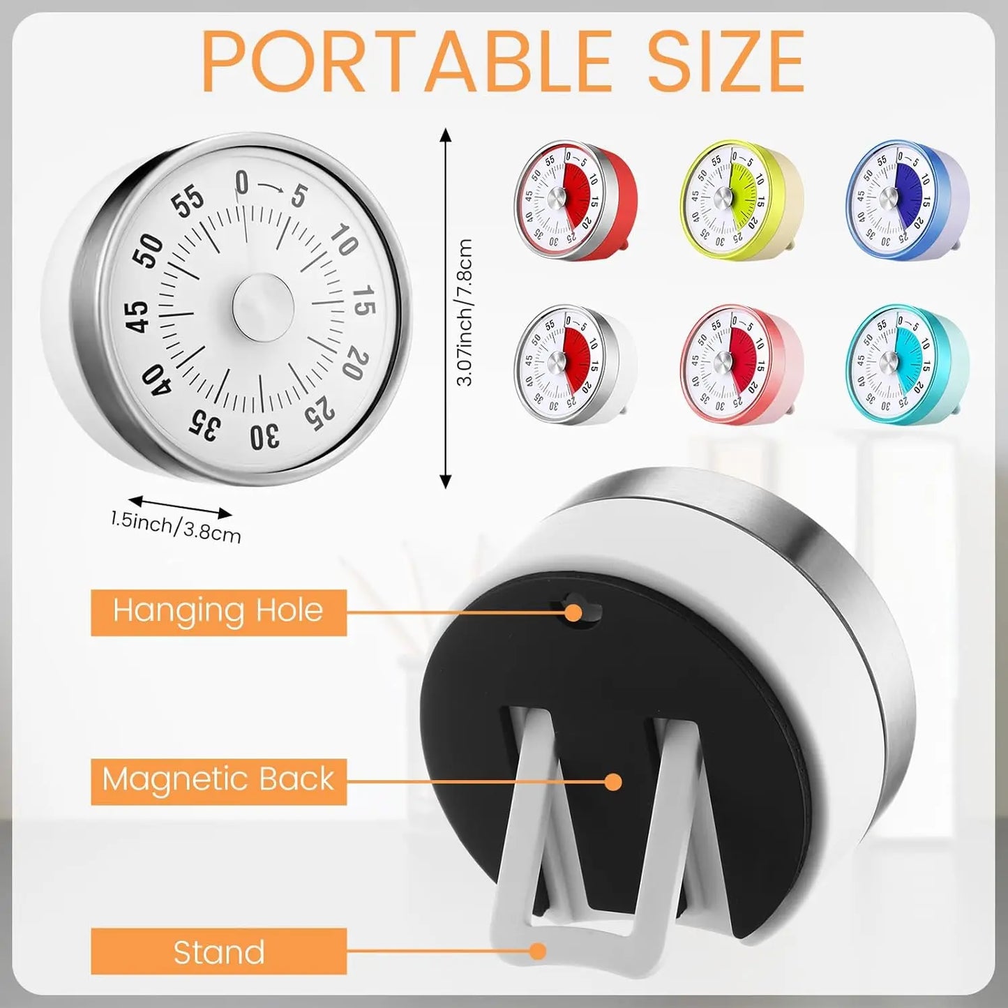 60 Minute Visual Timers Mechanical Desk Countdown