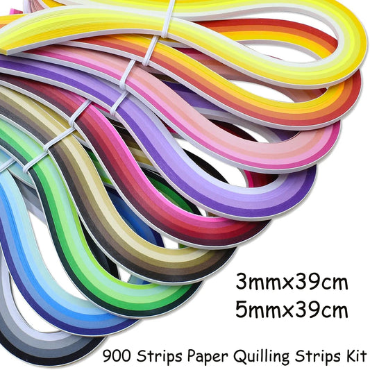 900 Strips Quilling Paper Set