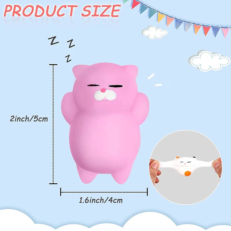 50-1 PCS Mini Cute Soft Cat Anti Stress