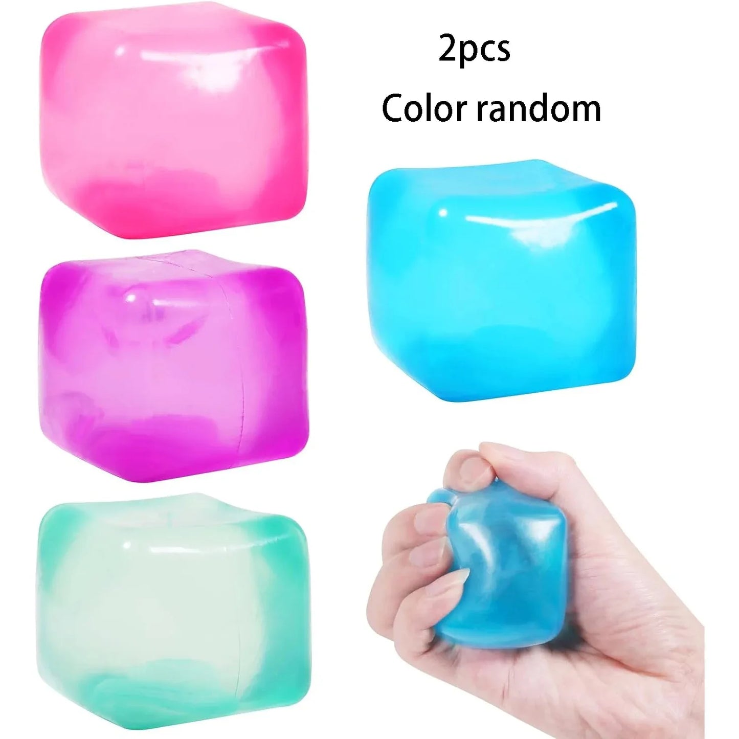Gel Ice Cube Square Toys Stress Relief Sensory Toy
