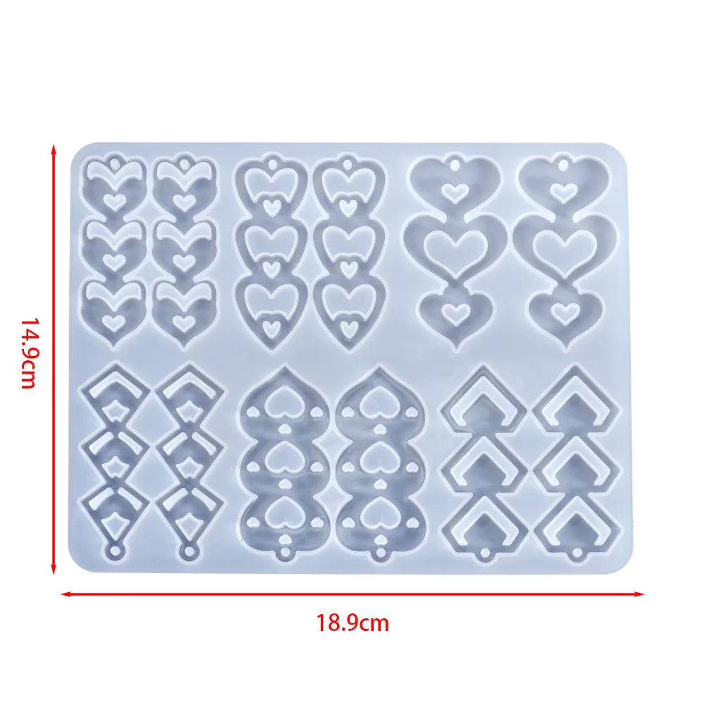 Earring Pendant Silicone Mold Epoxy Resin Jewelry Making Molds