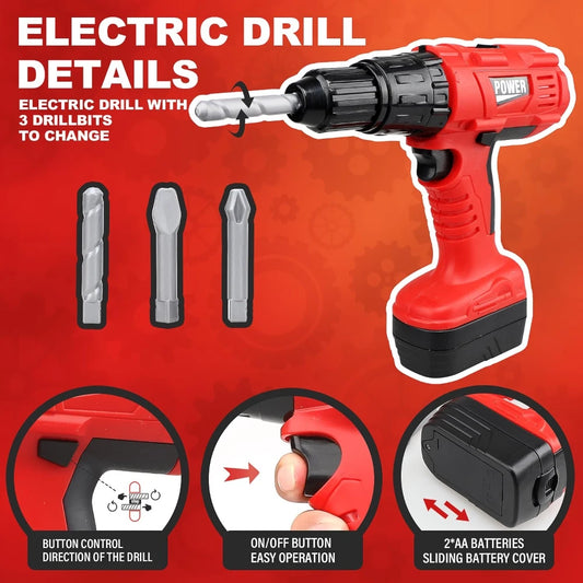 Power Construction Tool Set with Electric for kids