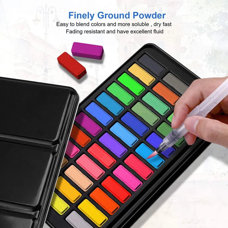 Professional Watercolors Set 24/36 Colors Pigment