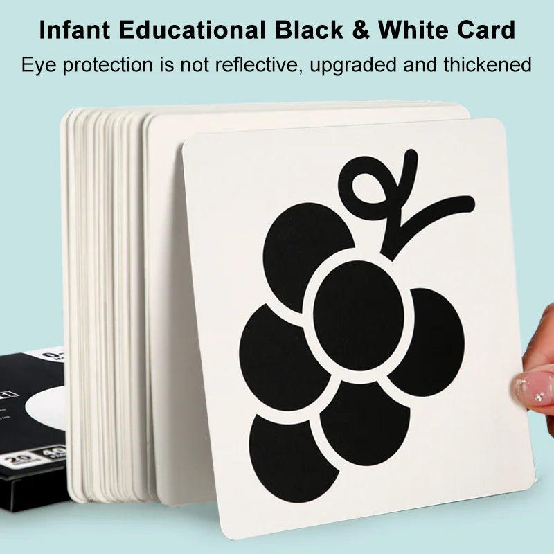 Montessori Black White Flash Cards