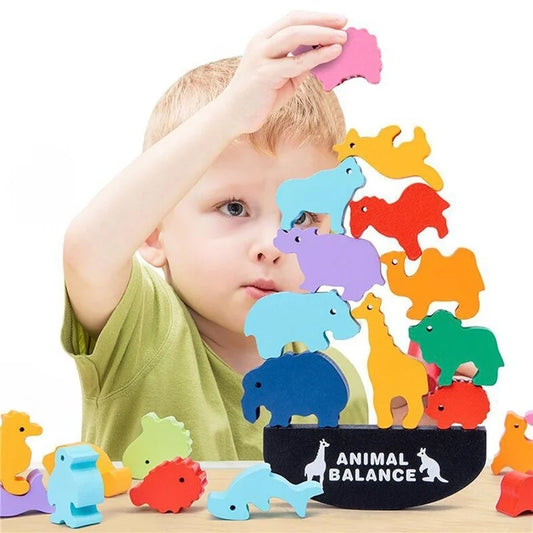 Wooden Montessori Balance Blocks Toys