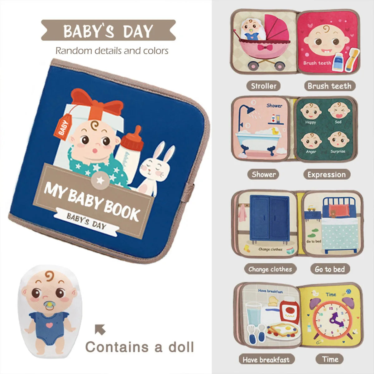 1pcs Busy Book Baby Early Education Book