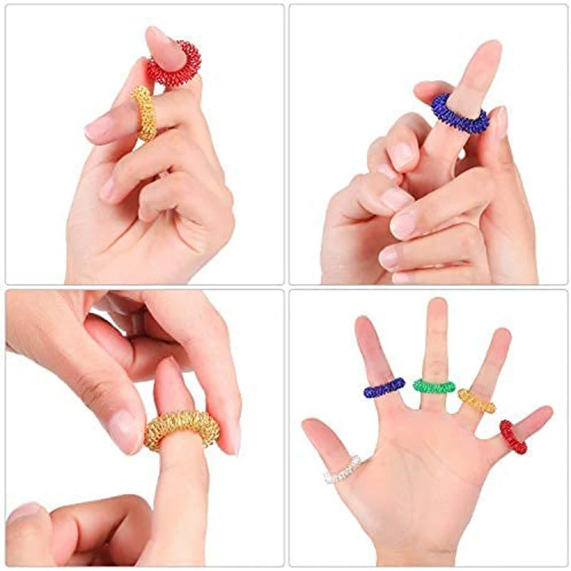 10pcs Finger Rings Set Stress Relief Fidget Toys