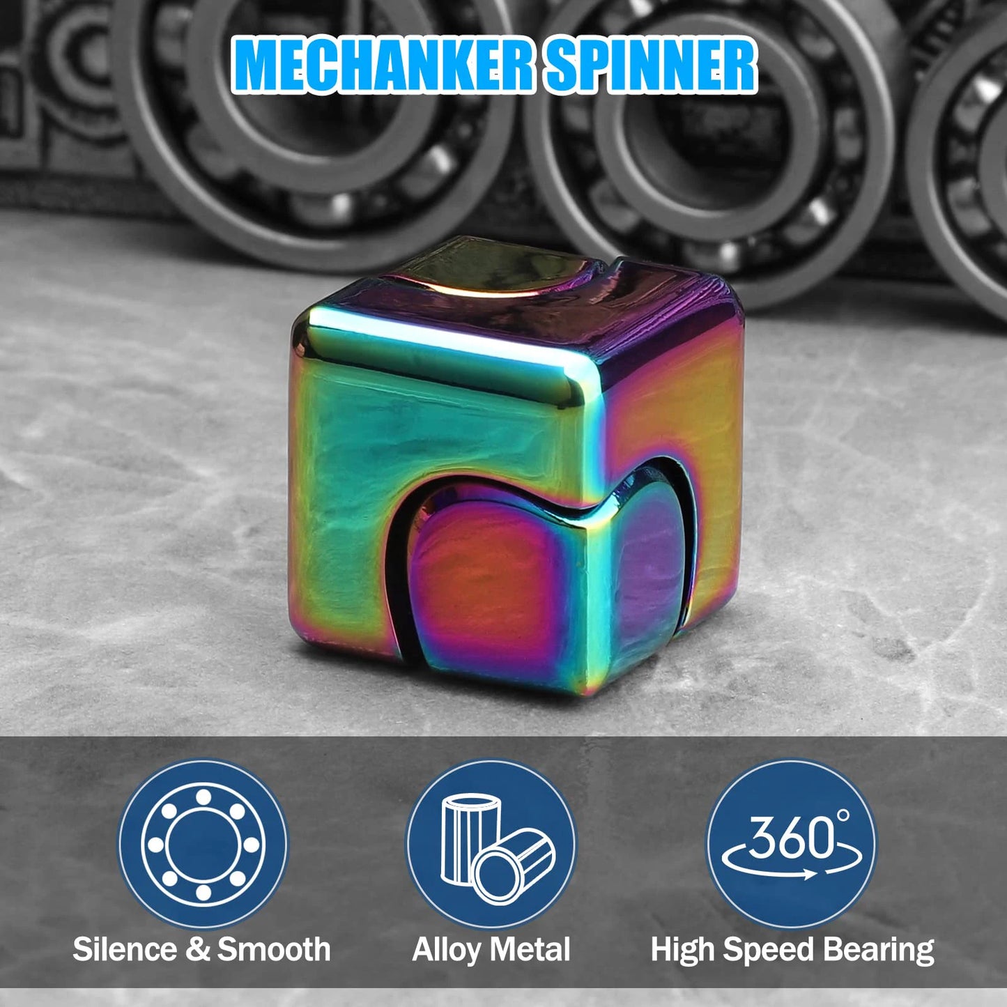 Metal Cube Spinner Fidget Toy