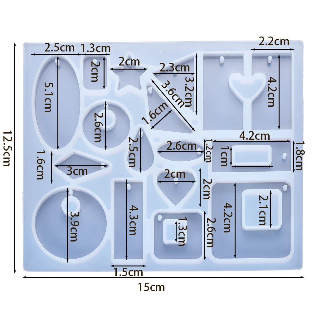 Earring Pendant Silicone Mold Epoxy Resin Jewelry Making Molds