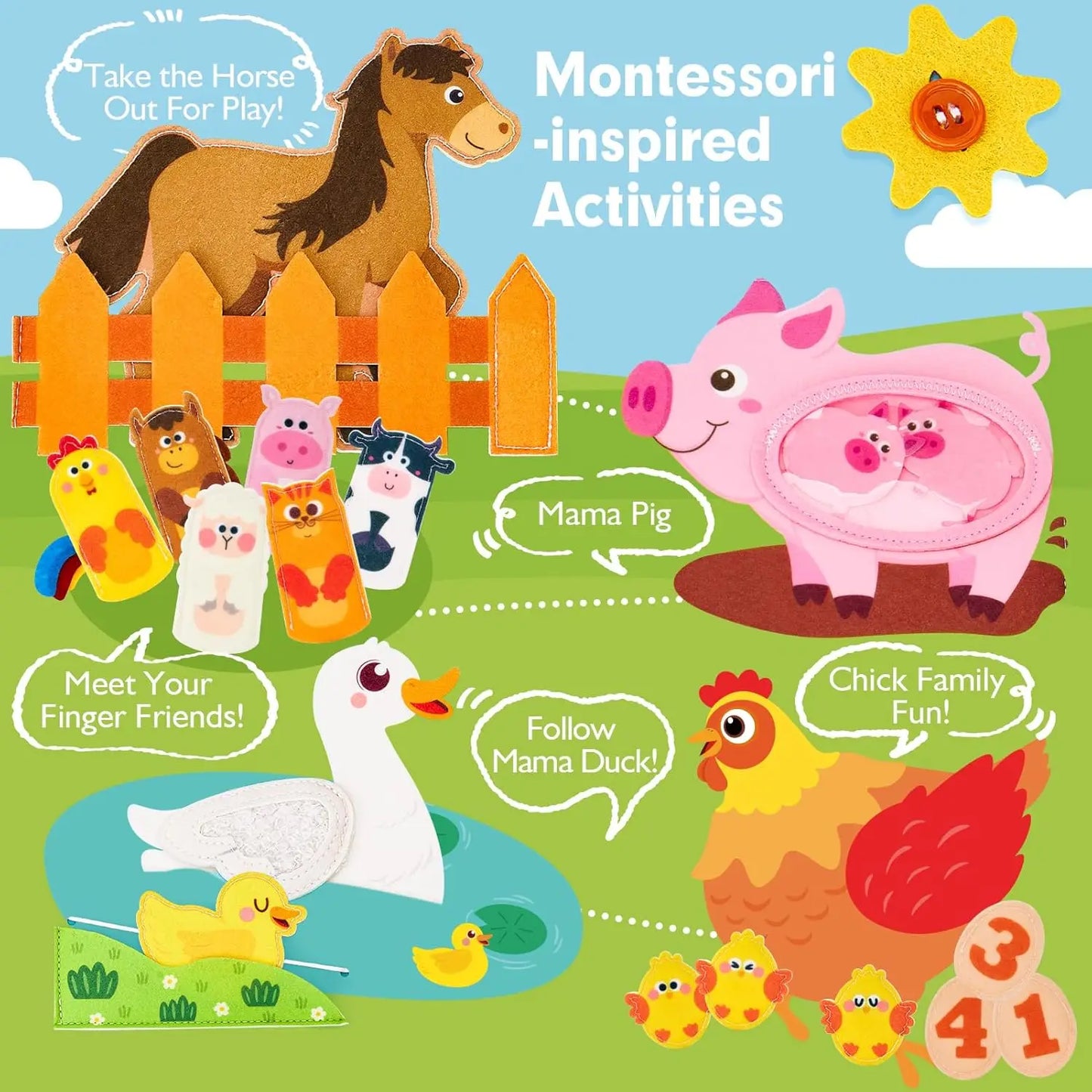 Farm Animal Scene Storytelling Activity