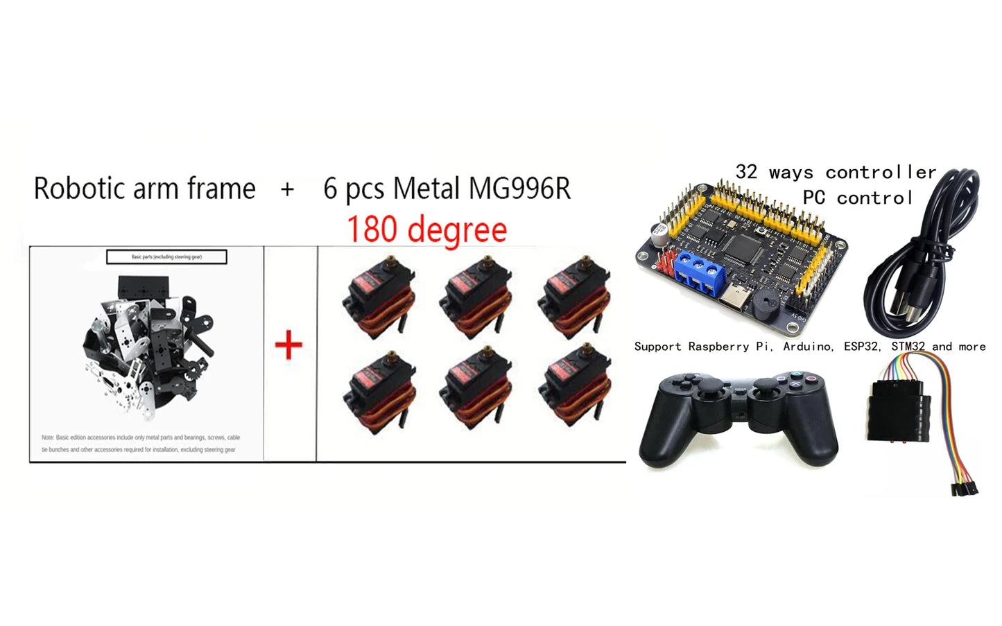 MG996 6 DOF Robot Arm