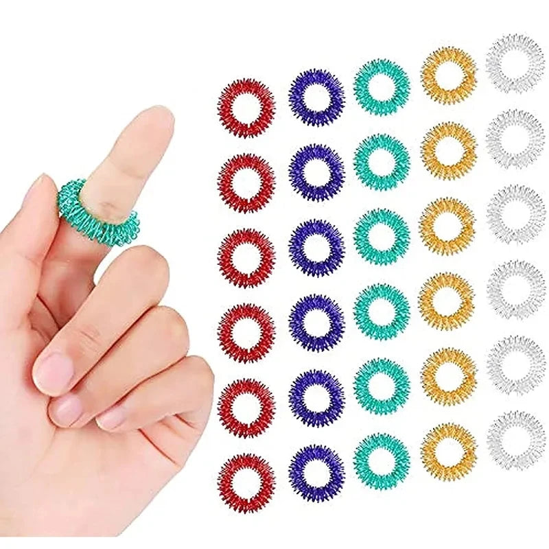 10pcs Finger Rings Set Stress Relief Fidget Toys