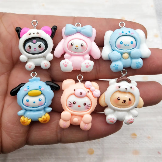 10pcs Resin Cartoon Charm Jewelry Accessories