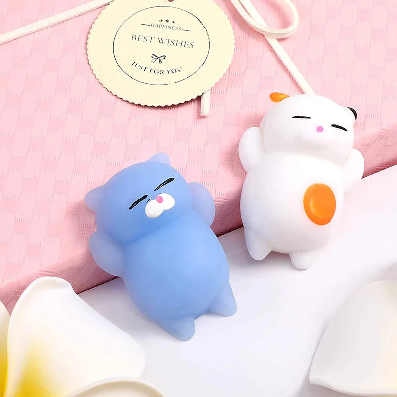 50-1 PCS Mini Cute Soft Cat Anti Stress