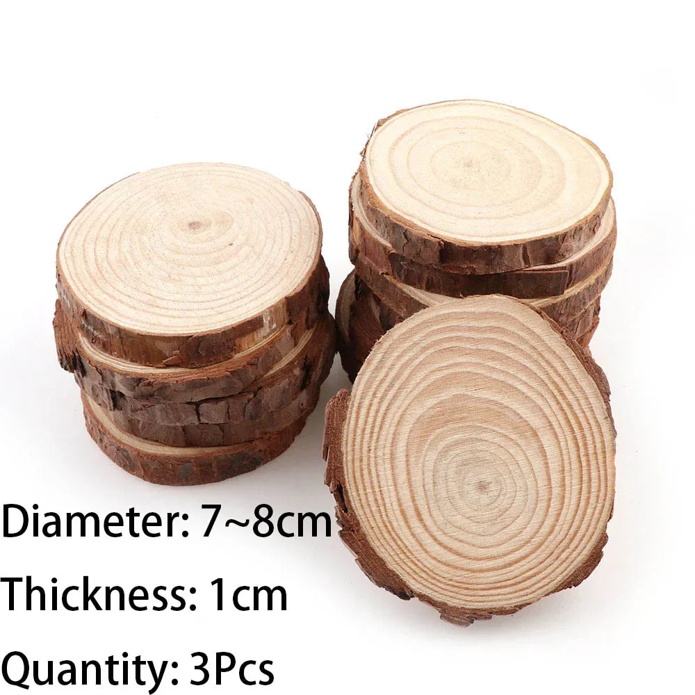 3-16CM/1-10pcsThick Natural Pine Round Unfinished Wood Slices