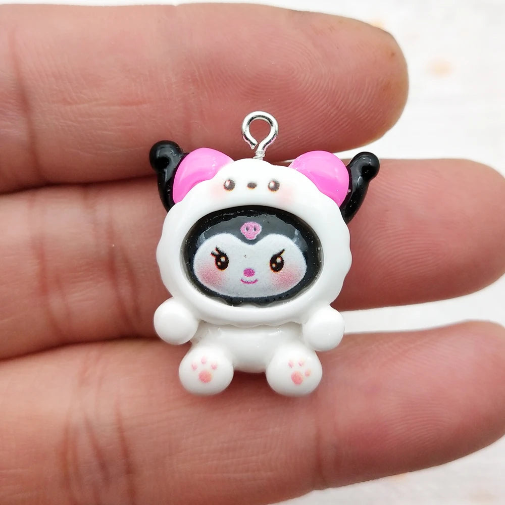 10pcs Resin Cartoon Charm Jewelry Accessories