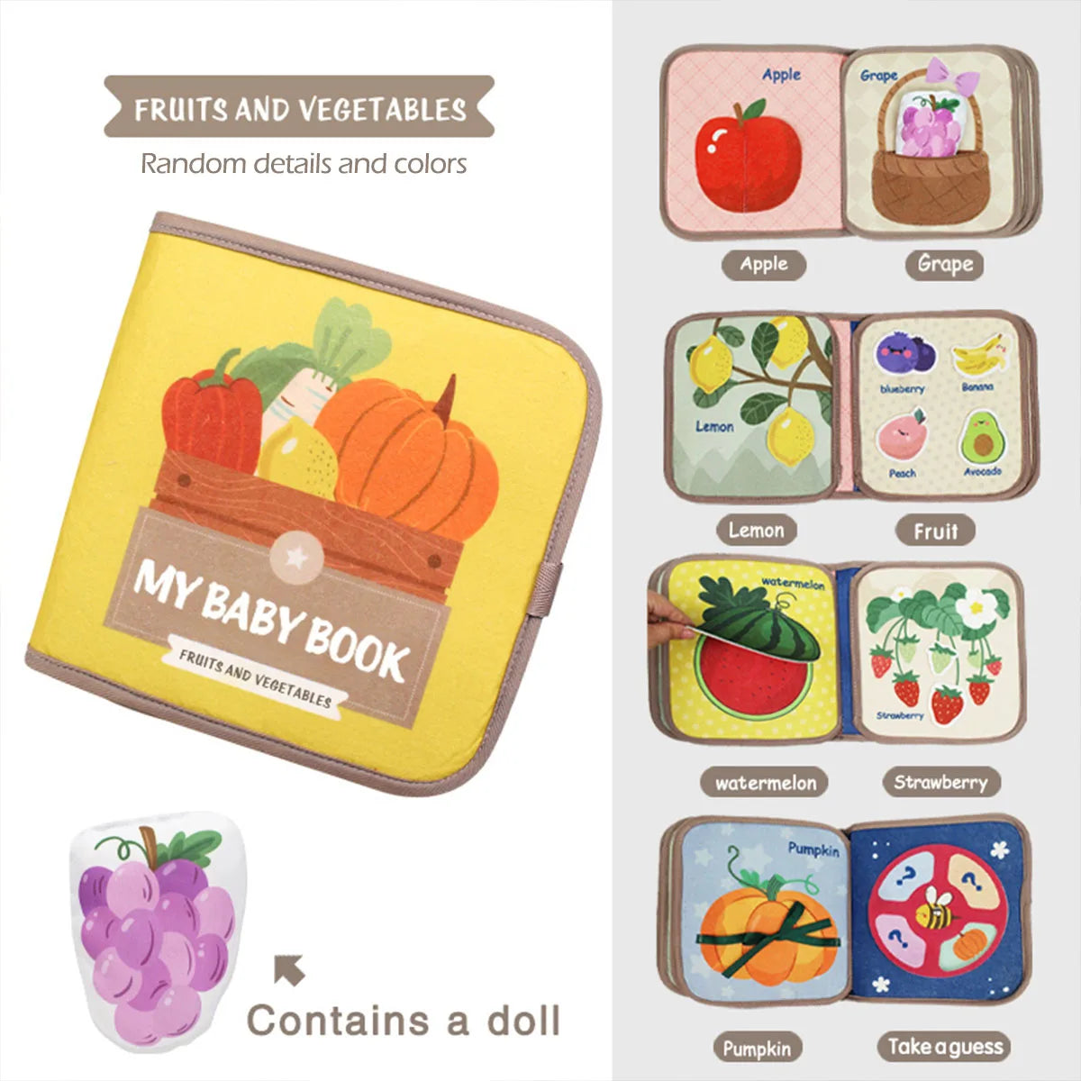 1pcs Busy Book Baby Early Education Book
