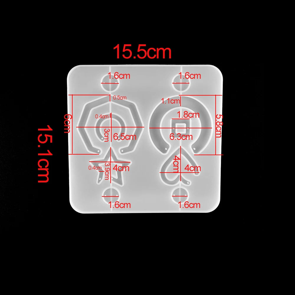 Earring Pendant Silicone Mold Epoxy Resin Jewelry Making Molds