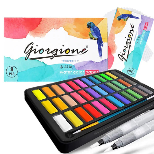 Professional Watercolors Set 24/36 Colors Pigment