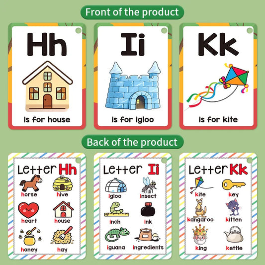 156 Words Learning Cards with Pictures Cognitive Game