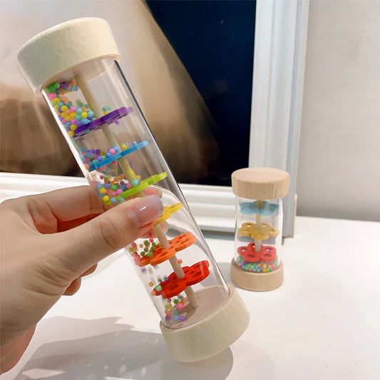 Baby Rain Stick Rainbow Hourglass