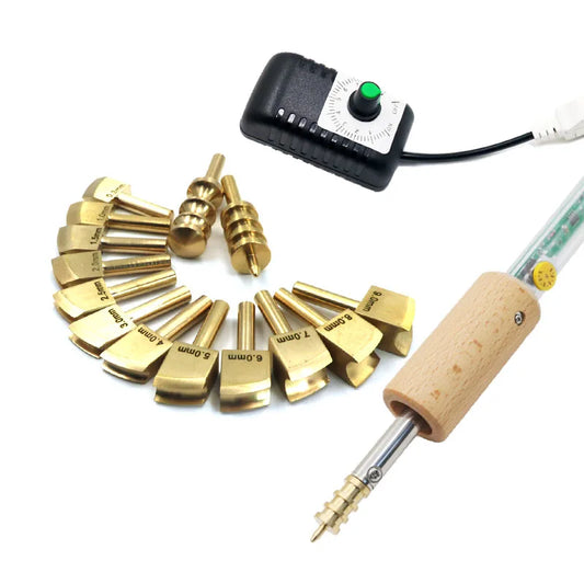 Soldering Iron Tips Edging Creaser Brass Head for Leather