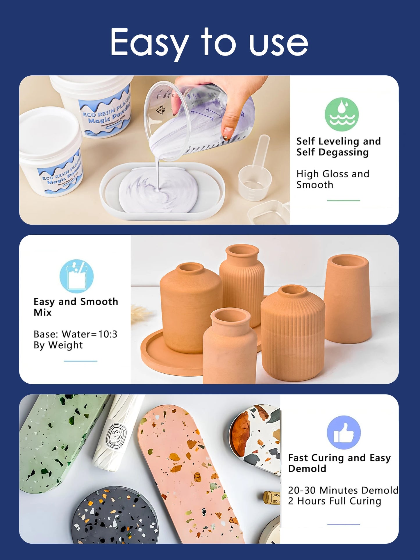 500/1000/1500g Resin Casting Powders High Density