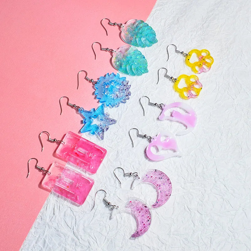 Earring Pendant Silicone Mold Epoxy Resin Jewelry Making Molds