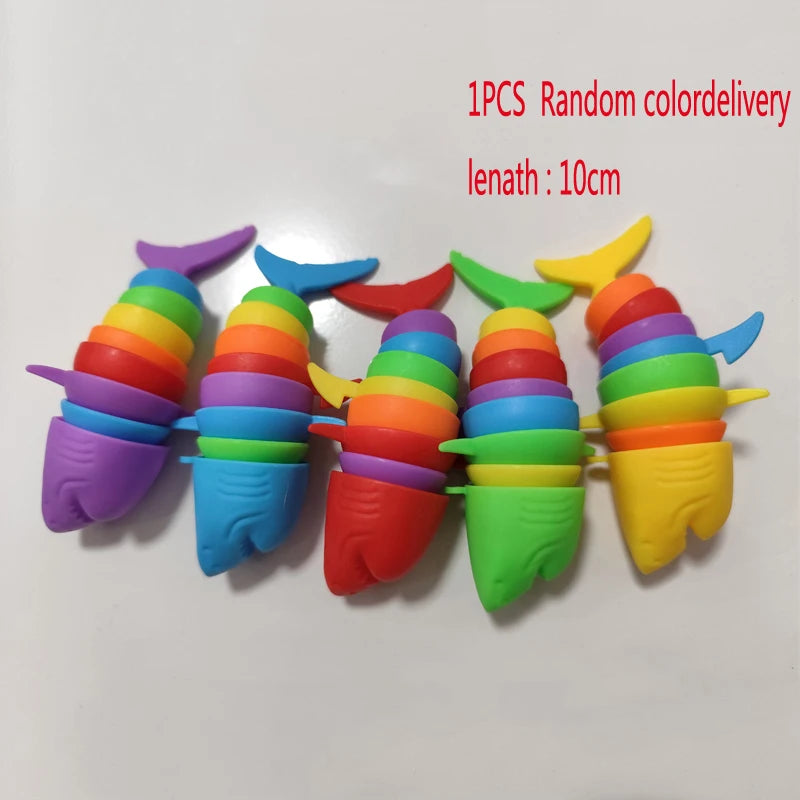 3D Colorful Slug Snail Toy Articulated Flexible