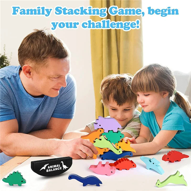 Wooden Montessori Balance Blocks Toys