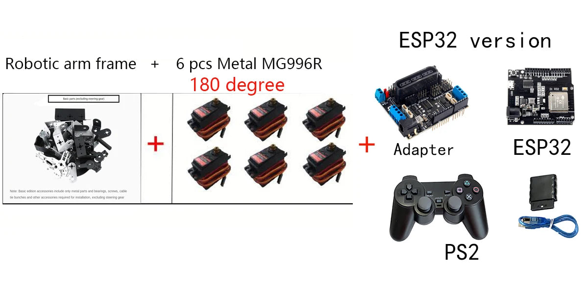 MG996 6 DOF Robot Arm