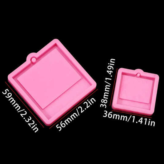 Photo Frame Epoxy Resin Keychain