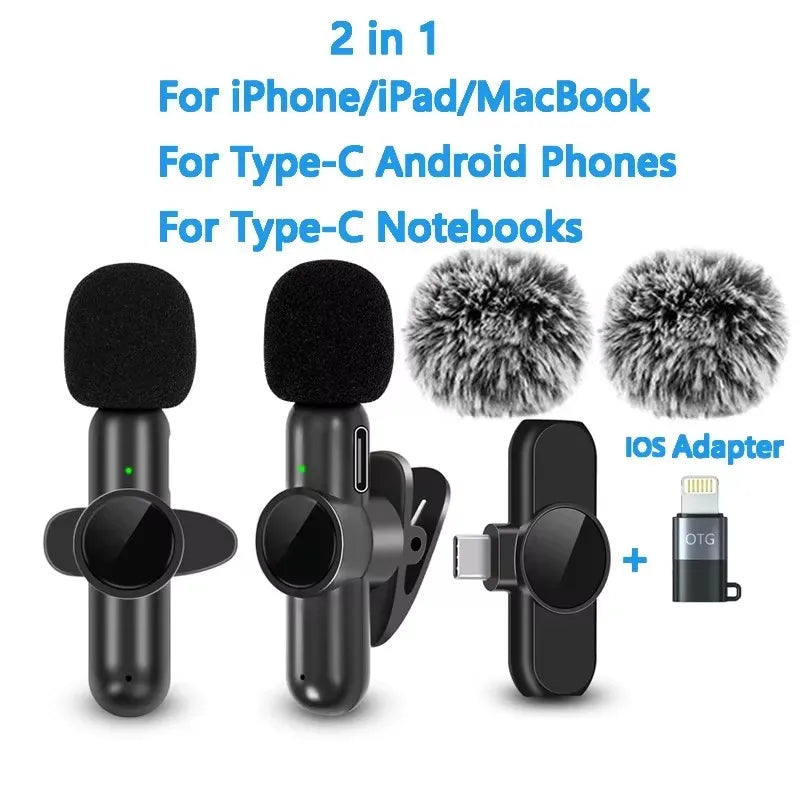 Wireless Lavalier Microphone Mini Portable